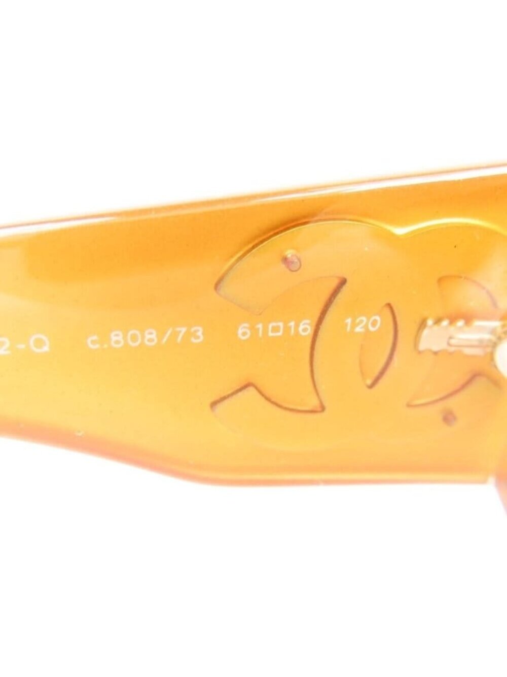 Chanel CC Vintage Logo Mother of Pearl Sunglasses 6022-Q Brown Amber - Picture 8 of 11